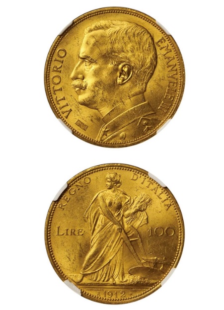 ヴィットリオ・エマヌエレ3世の100リレ金貨